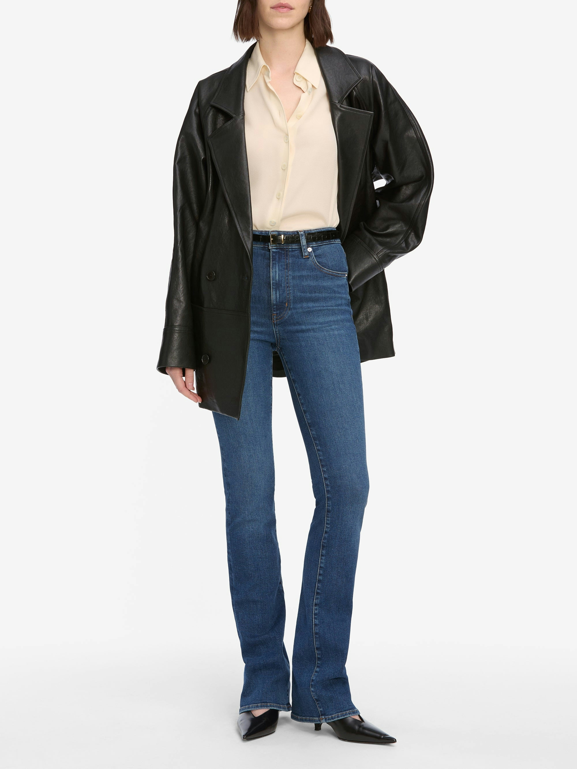 jeans full front view
